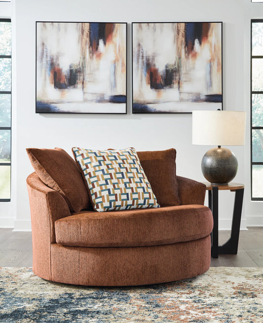 Laylabrook - Spice - Oversized Swivel Accent Chair