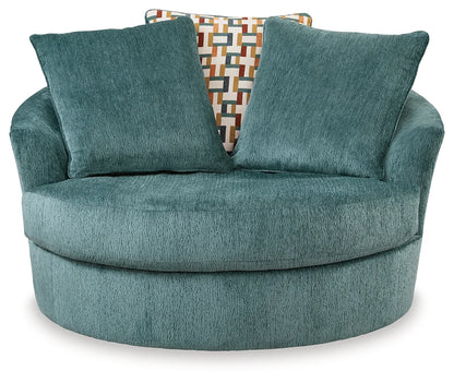 Laylabrook - Teal - Oversized Swivel Accent Chair