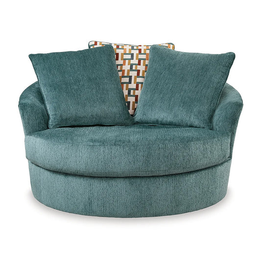 Laylabrook - Teal - Oversized Swivel Accent Chair