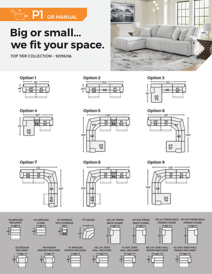 Top Tier - Chocolate - 3-Piece Reclining Sectional With Raf Press Back Chaise