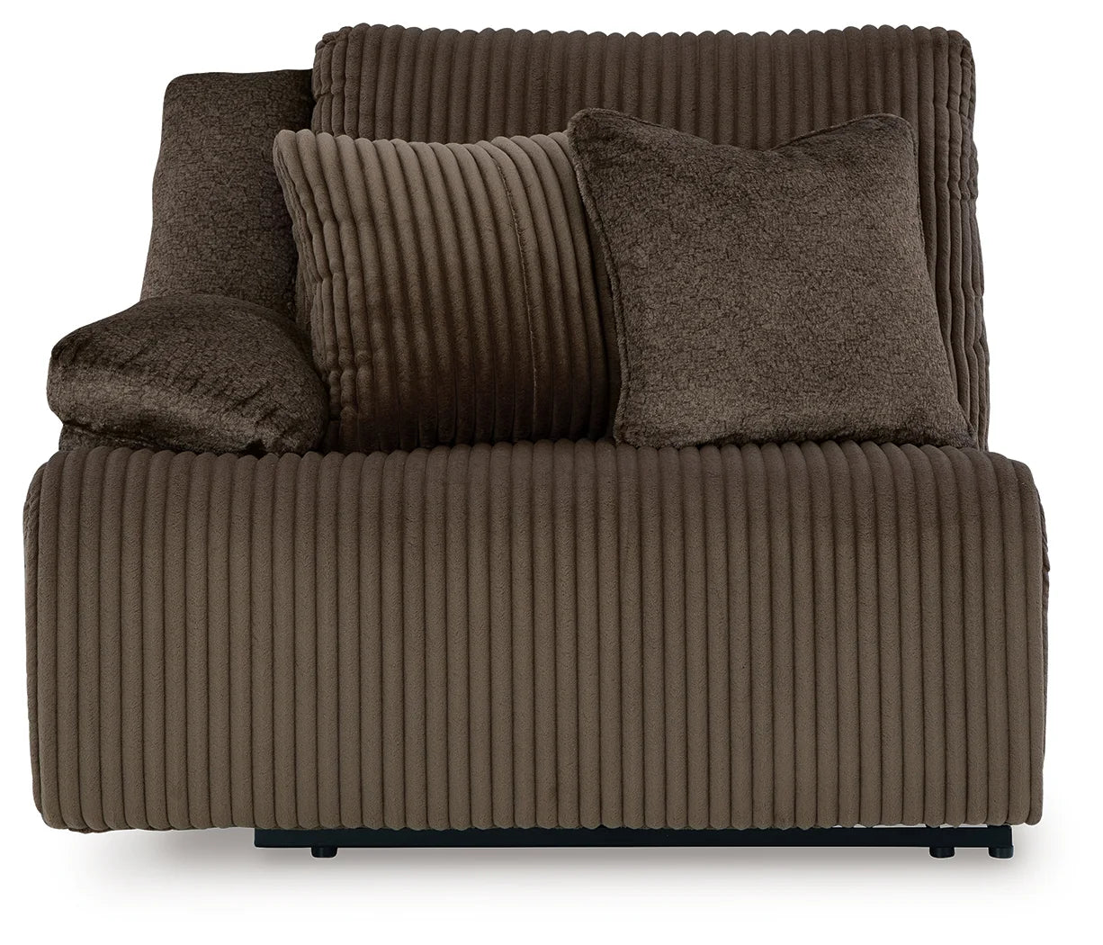 Top Tier - Chocolate - 3-Piece Reclining Sectional With Raf Press Back Chaise