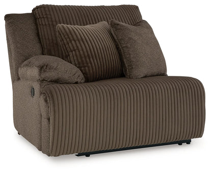 Top Tier - Chocolate - 3-Piece Reclining Sectional With Raf Press Back Chaise