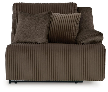 Top Tier - Chocolate - 3-Piece Reclining Sectional With Laf Press Back Chaise
