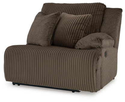 Top Tier - Chocolate - 3-Piece Reclining Sectional With Laf Press Back Chaise