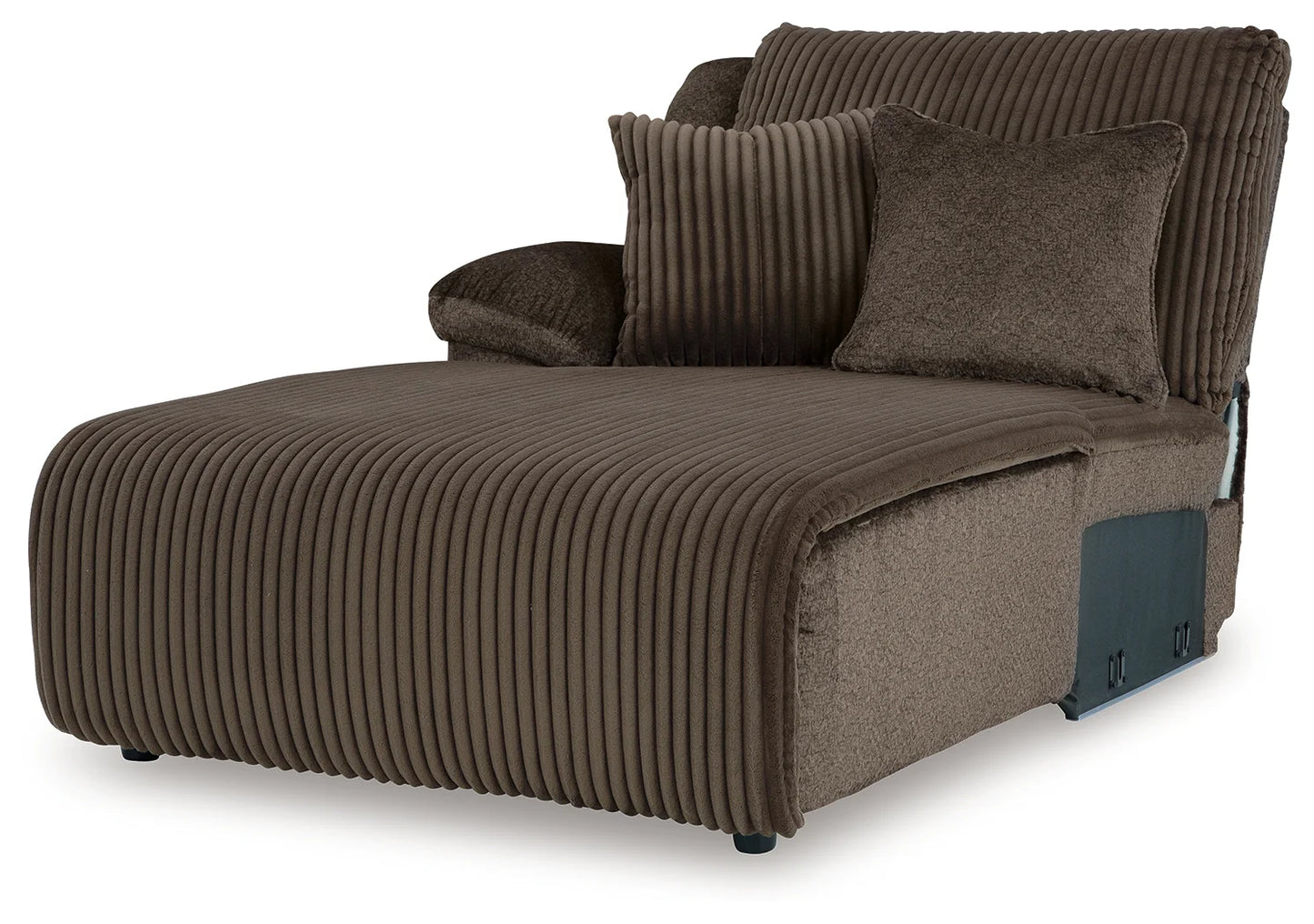 Top Tier - Chocolate - 3-Piece Reclining Sectional With Laf Press Back Chaise