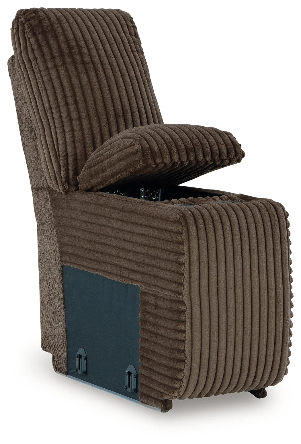 Top Tier - Chocolate - 4-Piece Reclining Sectional With Laf Press Back Chaise