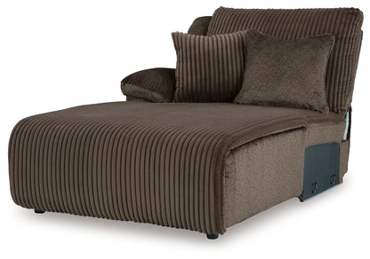 Top Tier - Chocolate - 4-Piece Reclining Sectional With Laf Press Back Chaise