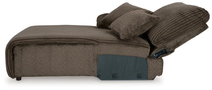 Top Tier - Chocolate - 4-Piece Reclining Sectional With Laf Press Back Chaise