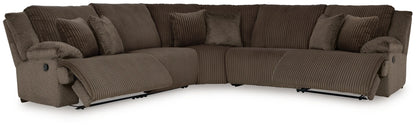 Top Tier - Chocolate - 5-Piece Reclining Sectional