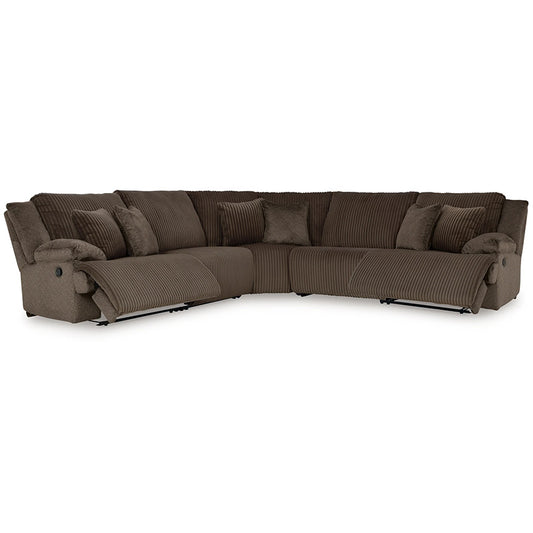 Top Tier - Chocolate - 5-Piece Reclining Sectional