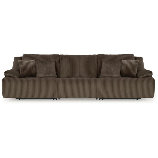 Top Tier - Chocolate - 3-Piece Reclining Sectional Sofa With Laf Chaise