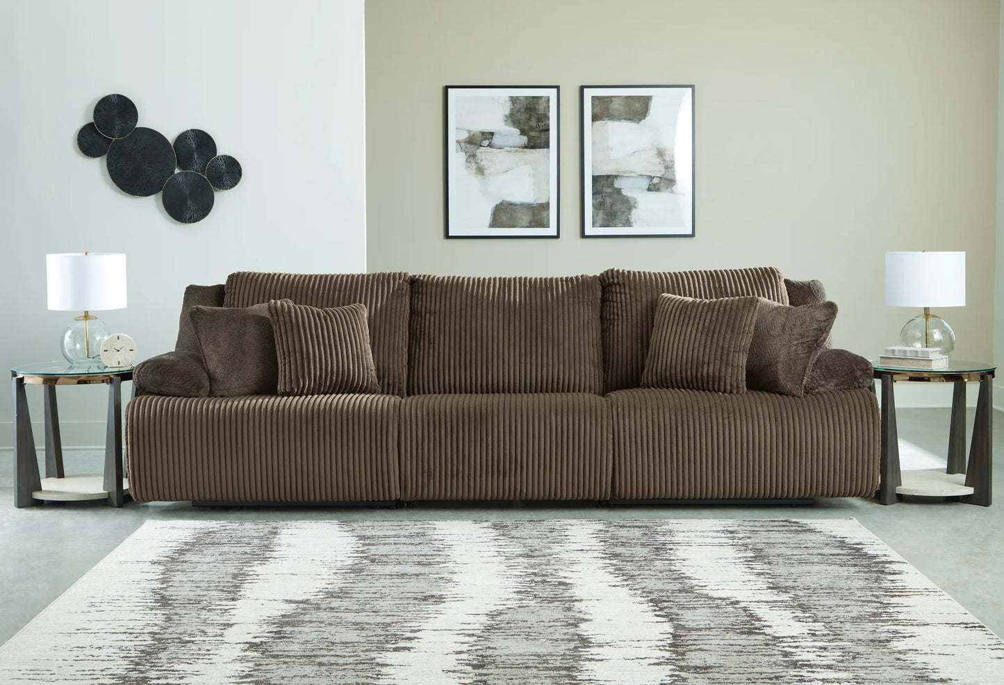Top Tier - Chocolate - 3-Piece Reclining Sectional Sofa