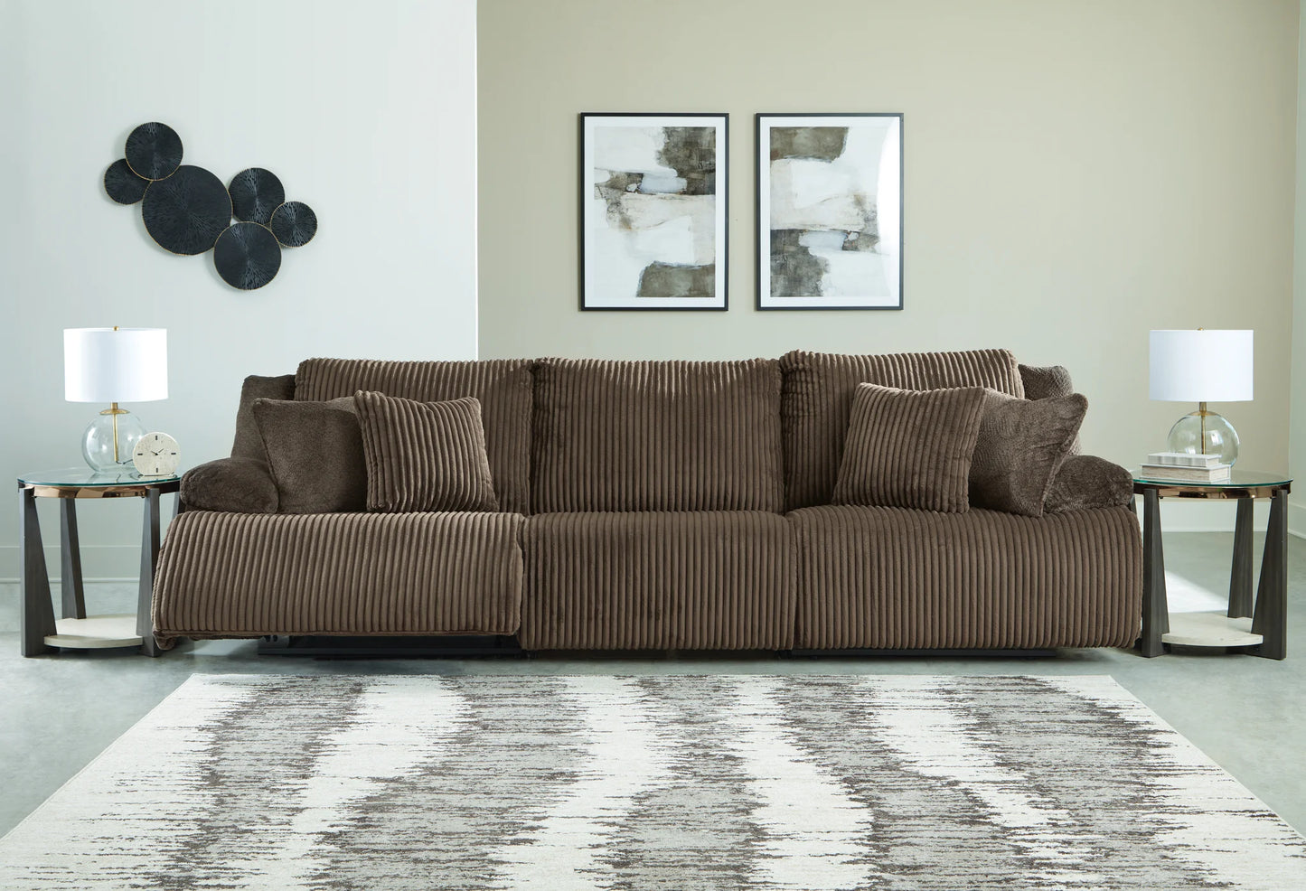 Top Tier - Chocolate - 3-Piece Reclining Sectional Sofa