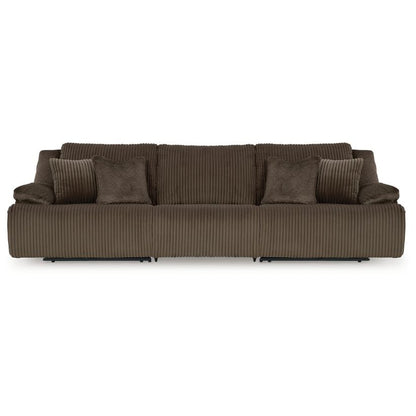 Top Tier - Chocolate - 3-Piece Reclining Sectional Sofa