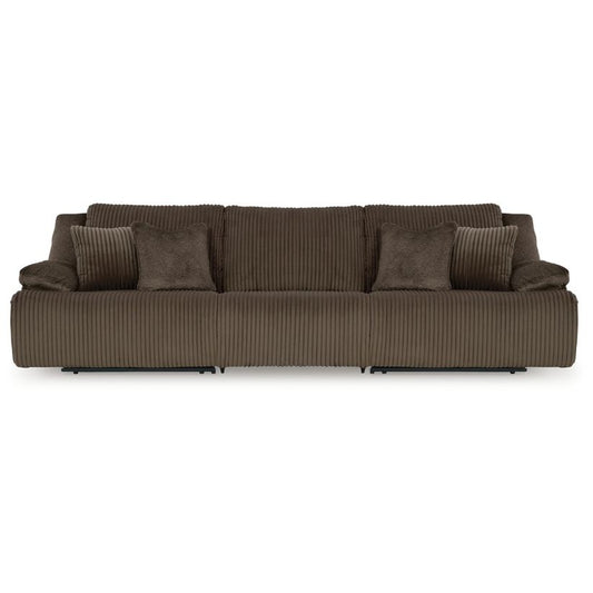 Top Tier - Chocolate - 3-Piece Reclining Sectional Sofa