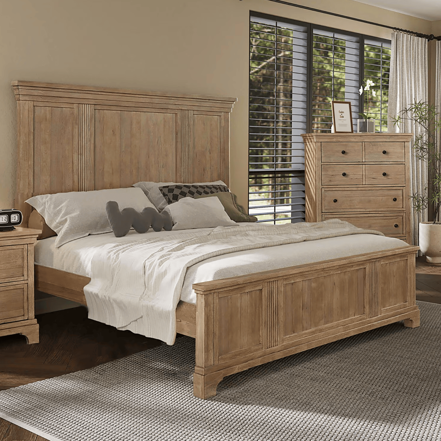 Haven Hills - Queen Panel Bed - Camel Beige