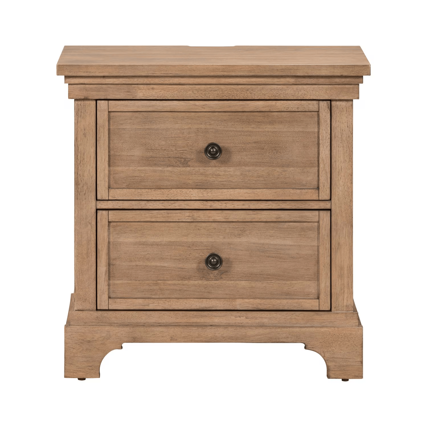 Haven Hills - Nightstand With Charging Station - Camel Beige