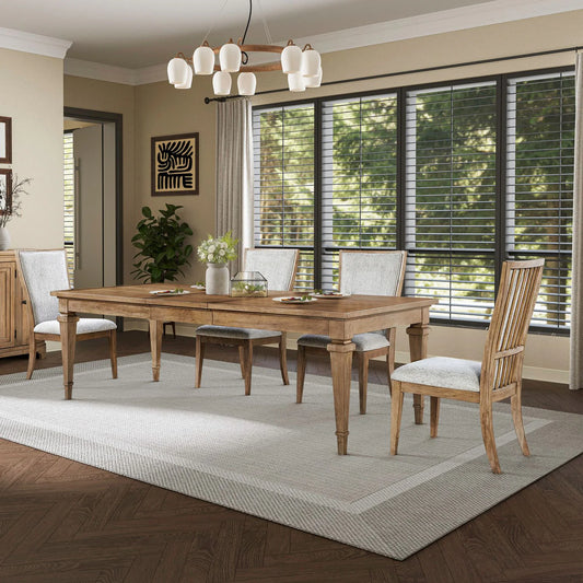 Haven Hills - Optional 5 Piece Rectangular Table Set - Camel Beige