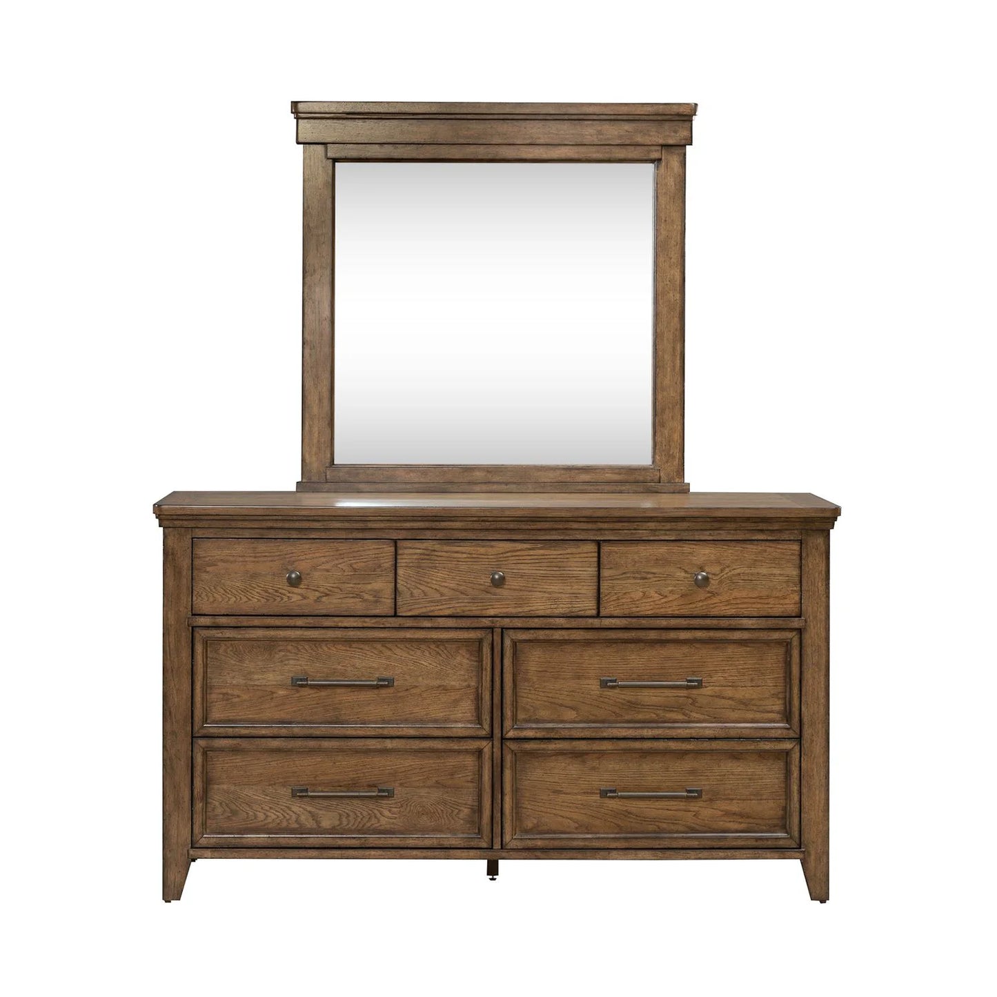 Carolina Park - Dresser & Mirror - Brown