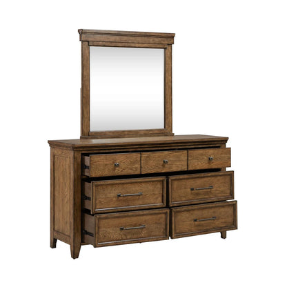 Carolina Park - Dresser & Mirror - Brown