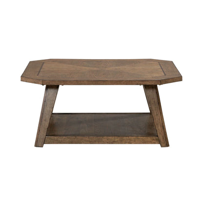 Carolina Park - Octagonal Cocktail Table - Brown