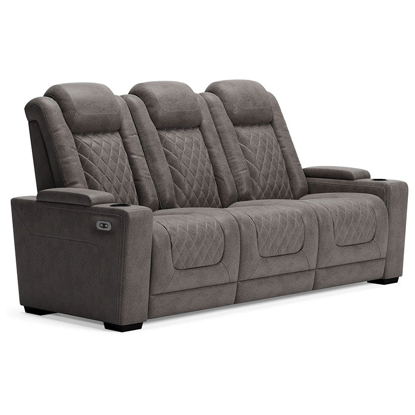 Hyllmont - Gray - Pwr Rec Sofa With Adj Headrest