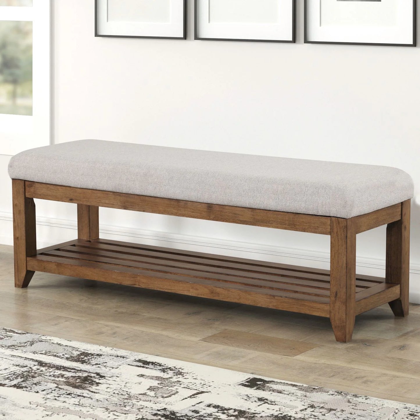 Shaker Lakes - Bed Bench - Brown
