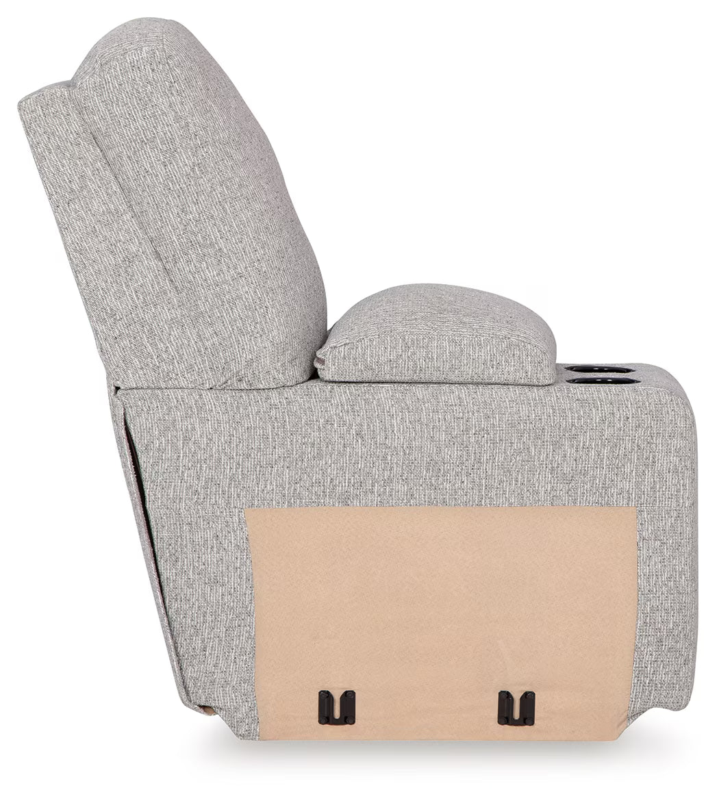 Acklen Place - 3-Piece Sectional With Storage Console - Pewter