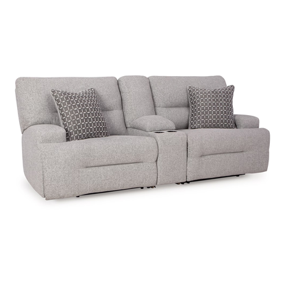 Acklen Place - 3-Piece Sectional With Storage Console - Pewter