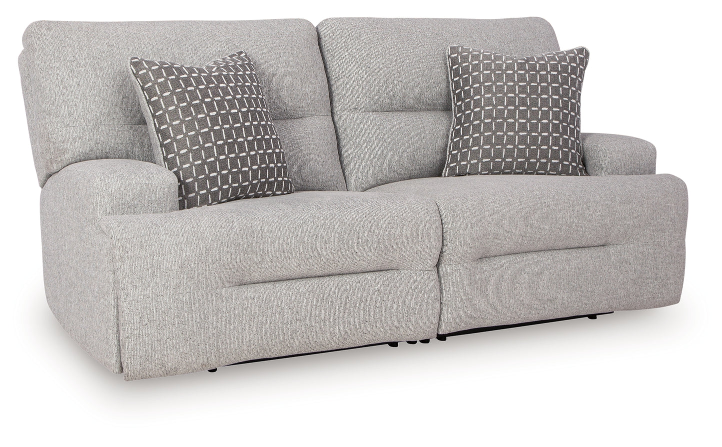 Acklen Place - 2-Piece Power Reclining Sectional Loveseat - Pewter