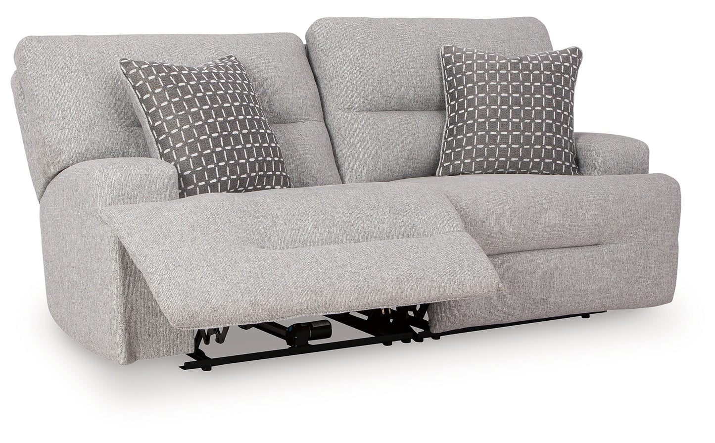 Acklen Place - 2-Piece Power Reclining Sectional Loveseat - Pewter