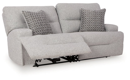 Acklen Place - 2-Piece Power Reclining Sectional Loveseat - Pewter