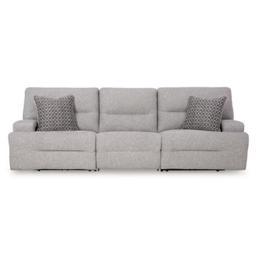 Acklen Place - 3-Piece Power Reclining Sectional Sofa - Pewter