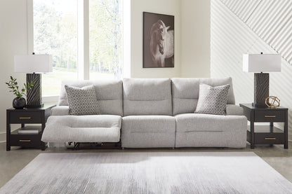 Acklen Place - 3-Piece Power Reclining Sectional Sofa - Pewter