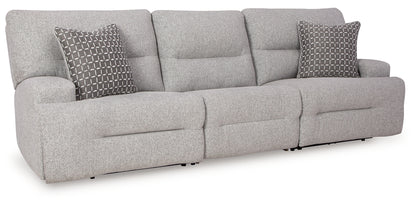 Acklen Place - 3-Piece Power Reclining Sectional Sofa - Pewter