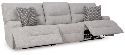 Acklen Place - 3-Piece Power Reclining Sectional Sofa - Pewter