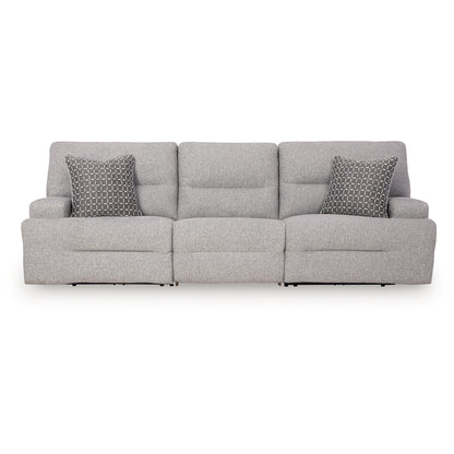 Acklen Place - 3-Piece Power Reclining Sectional Sofa - Pewter