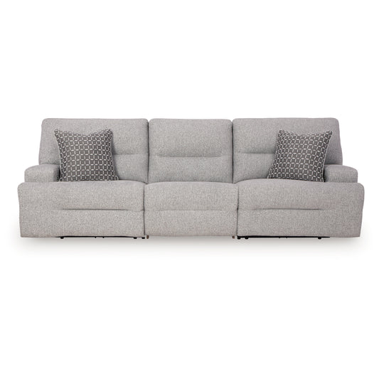 Acklen Place - 3-Piece Power Reclining Sectional Sofa - Pewter