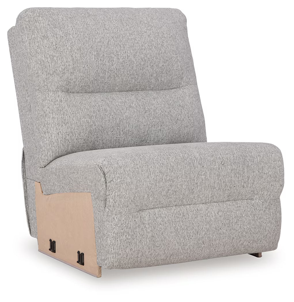 Acklen Place - 7-Piece Power Sectional Reclining Sofa With Storage Console - Pewter