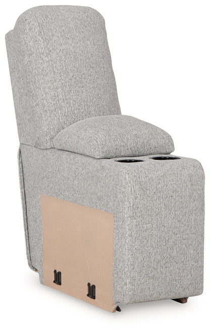 Acklen Place - 7-Piece Power Sectional Reclining Sofa With Storage Console - Pewter