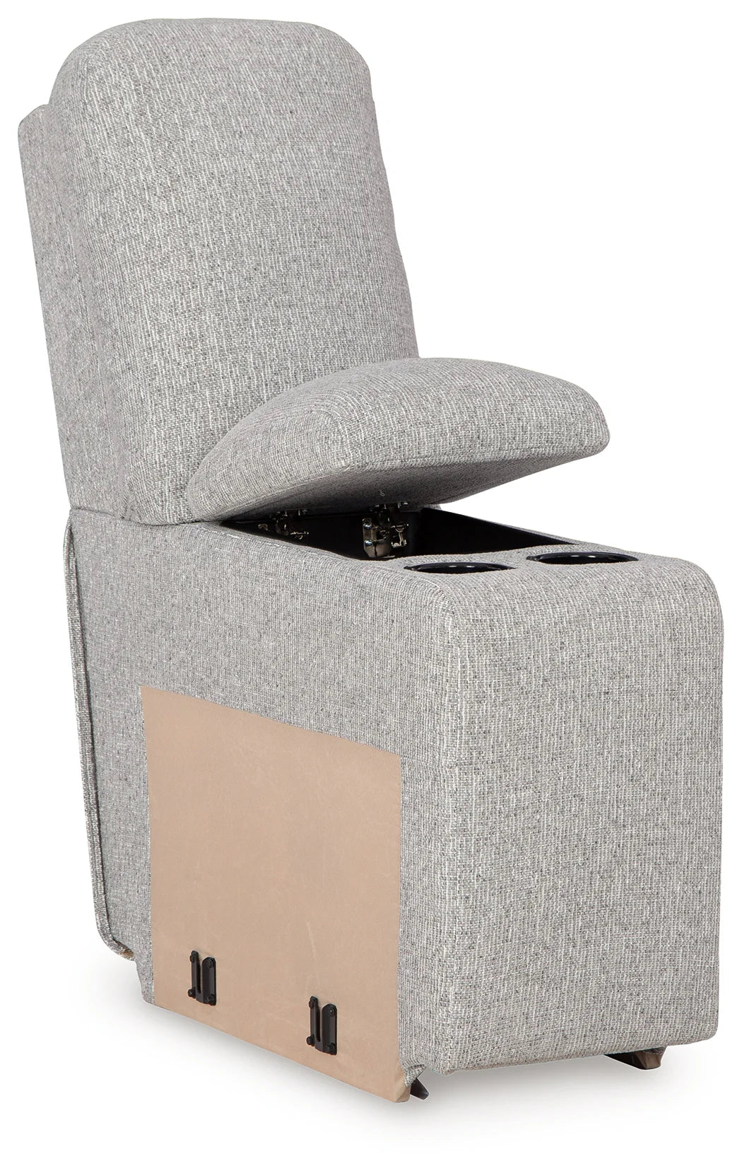 Acklen Place - 7-Piece Power Sectional Reclining Sofa With Storage Console - Pewter