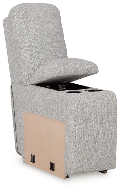 Acklen Place - 7-Piece Power Sectional Reclining Sofa With Storage Console - Pewter