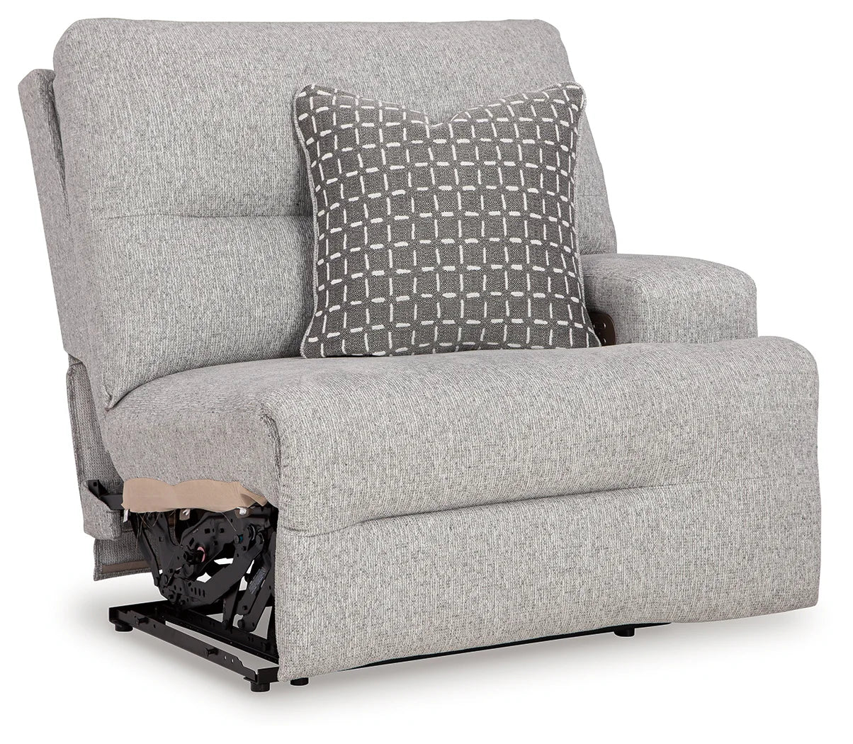 Acklen Place - 7-Piece Power Sectional Reclining Sofa With Storage Console - Pewter