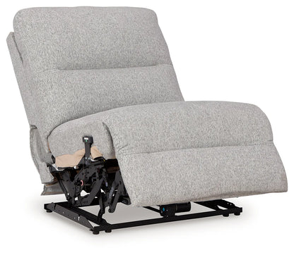 Acklen Place - 7-Piece Power Sectional Reclining Sofa With Storage Console - Pewter