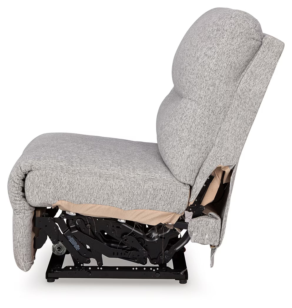 Acklen Place - 7-Piece Power Sectional Reclining Sofa With Storage Console - Pewter