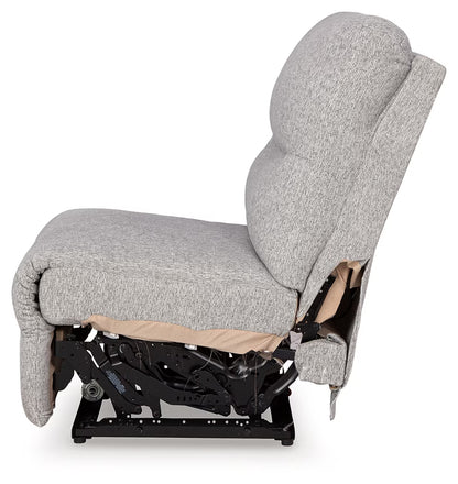 Acklen Place - 7-Piece Power Sectional Reclining Sofa With Storage Console - Pewter