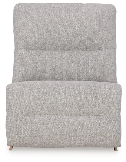 Acklen Place - 7-Piece Power Sectional Reclining Sofa With Storage Console - Pewter