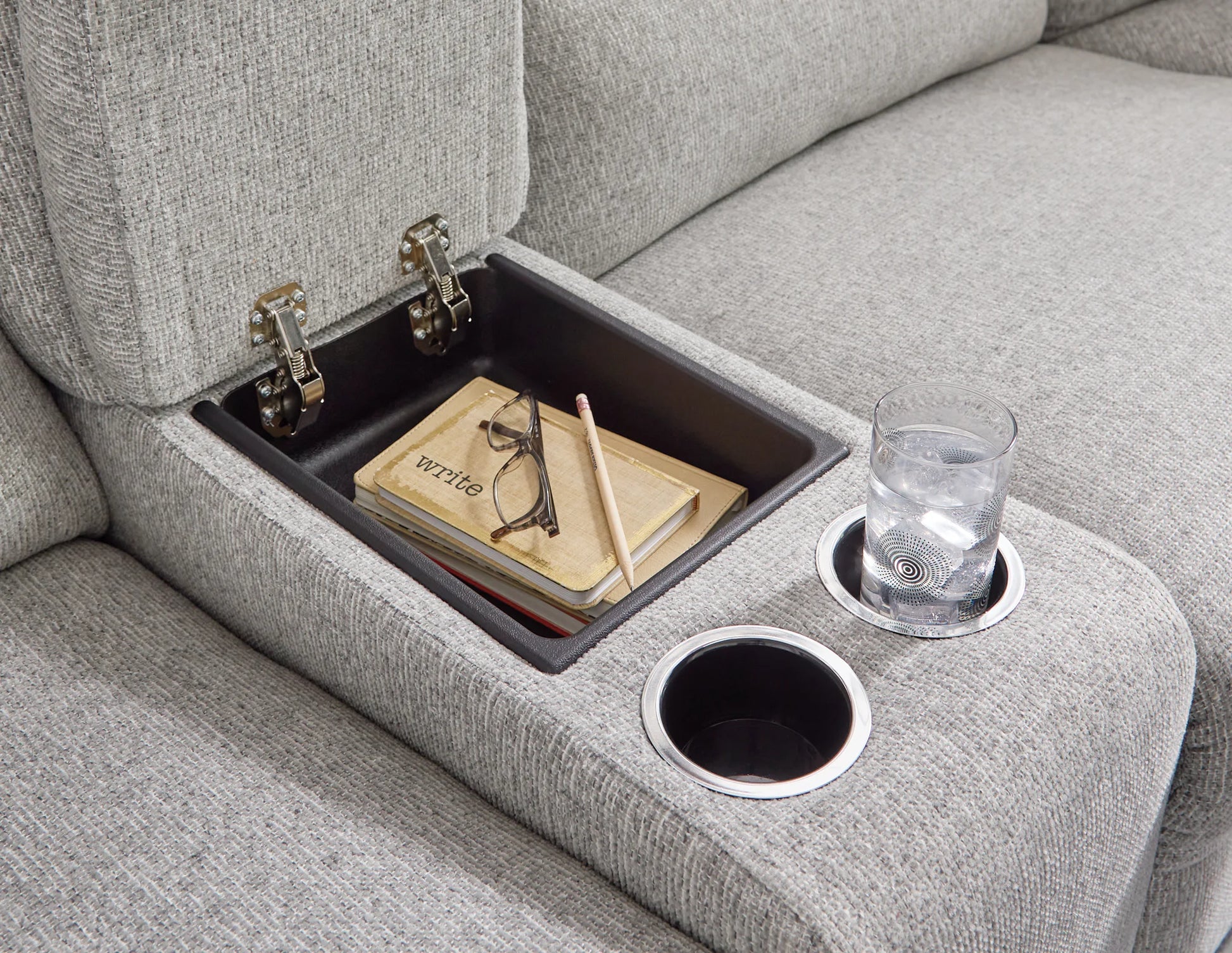 Acklen Place - Pewter - 3-Piece Power Reclining Sectional Sofa Acklen Place - Pewter - 3-Piece Power Reclining Sectional Sofa