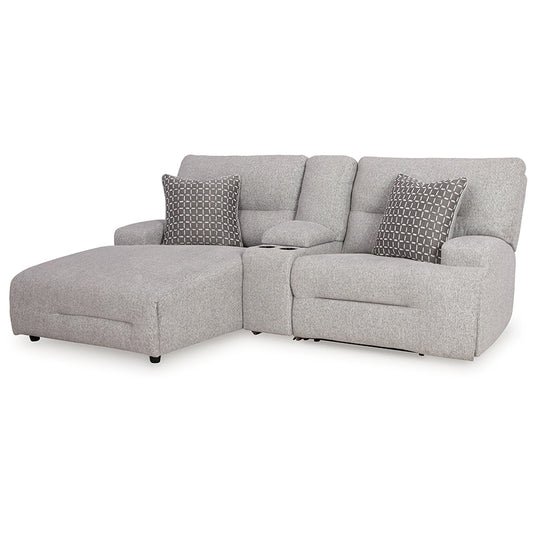 Acklen Place - Pewter - 3-Piece Power Reclining Sectional Sofa With Laf Chaise