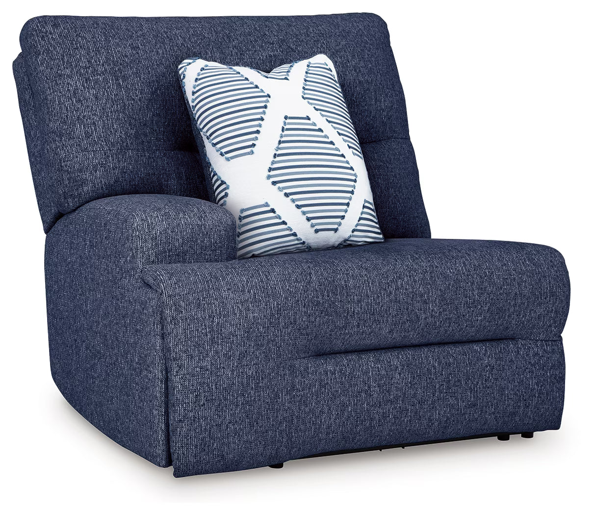 Acklen Place - Navy - 3-Piece Power Reclining Sectional With RAF Power Reclining Back Chaise And Power Armless Recliner